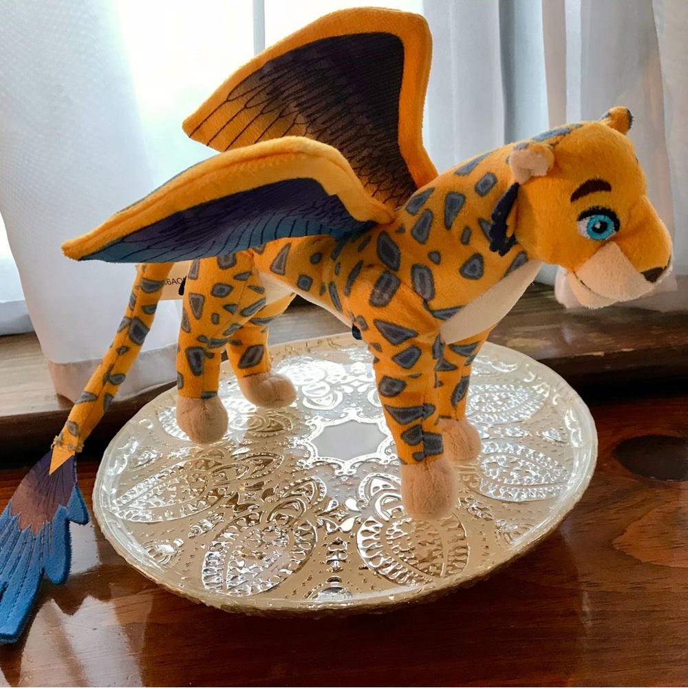 DISNEY Elana Of Avalon Skylar Flying Winged Leopard Cat Plush Stuffed Animal Toy